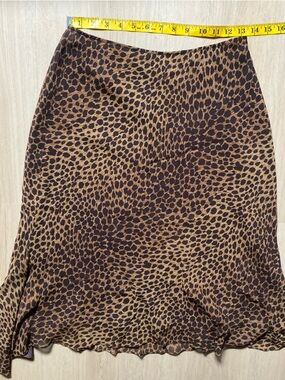 Leopard Print A-Line Skirt in Brown and Black